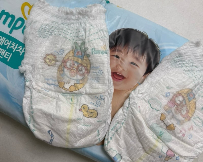 팸퍼스 엔젤 에어차차 썸머팬티 여름 기저귀 추천 아기 기저귀