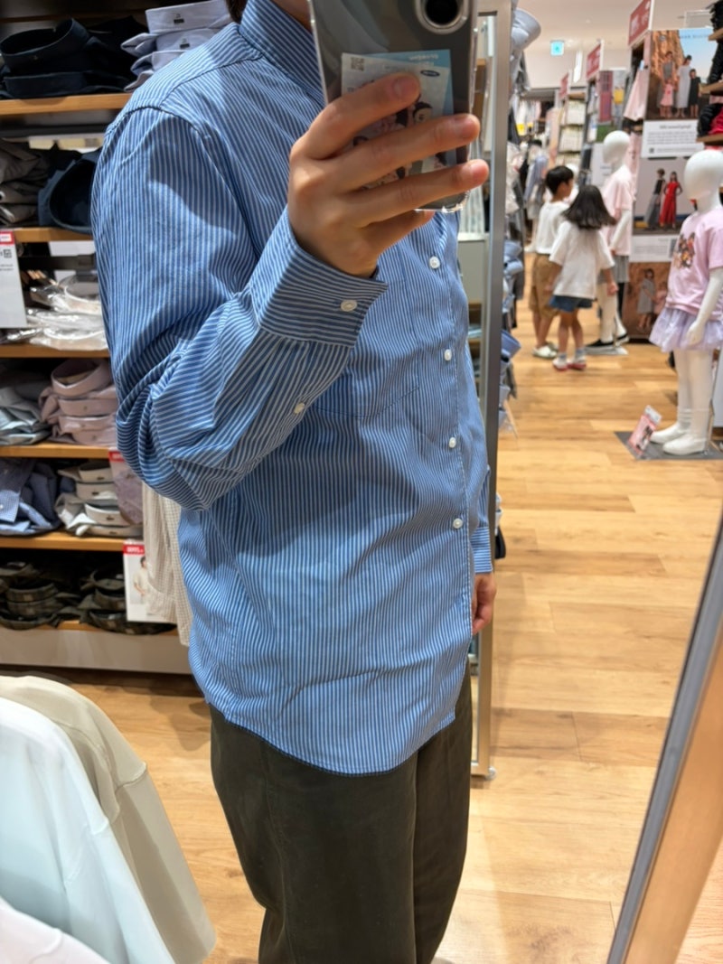 유니클로 세일 셔츠 추천 브로드클로스 셔츠 긴팔 후기 29,900원