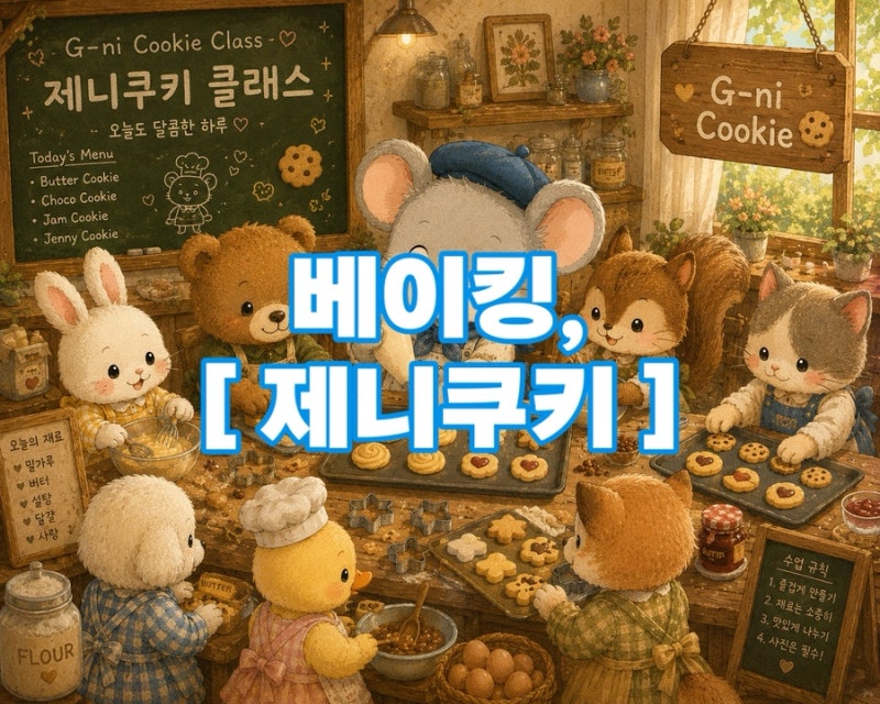 [작은 베이킹] 제니쿠키 만들기 | 위즈웰 컨벡션 오븐