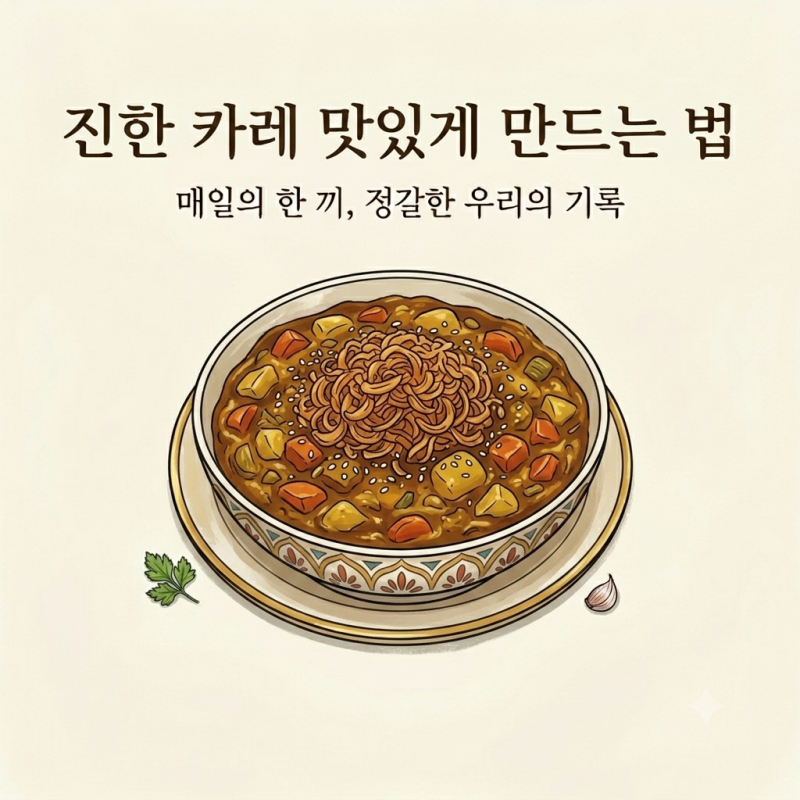 카레 맛있게 만드는법, 오뚜기 카레 + 바몬드 고체카레 합체하면 일본식 깊은 맛