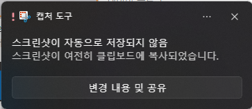 Windows 11 캡처 도구 안될 때... (초기화 및 재설치 해도 안될 때 확인사항)