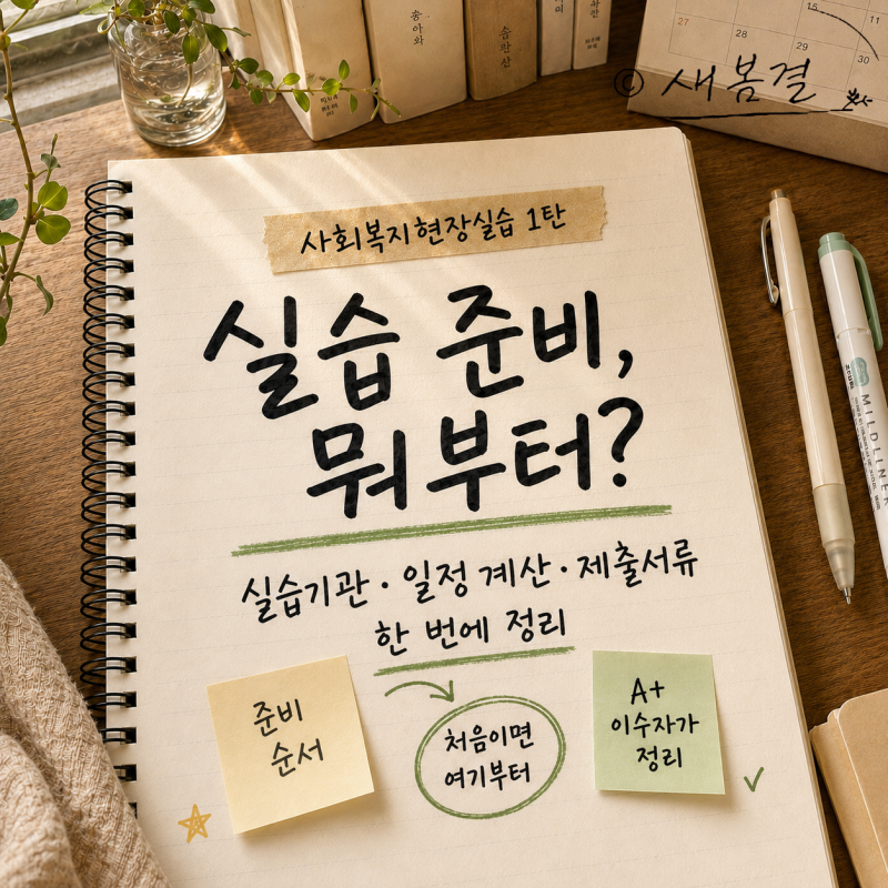 [사회복지현장실습] 1탄｜A+ 받은 실습생의 후기: 실습기관 찾기·일정 계산·서류 제출