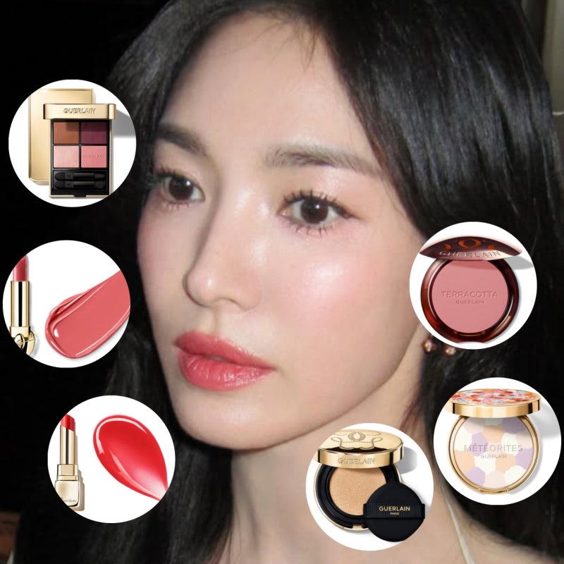 송혜교 겔랑 메이크업 풀템 공개, 쿠션·블러쉬·아이섀도우·립밤까지 다 모았어요