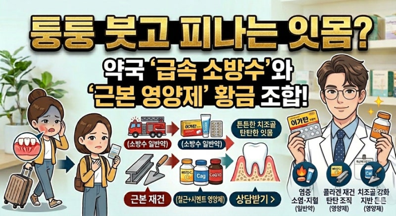 [약사 추천] 피곤하면 붓고 피나는 잇몸, 치과 가기 전 알아야 할 '약국템' 총정리 (일반의약....