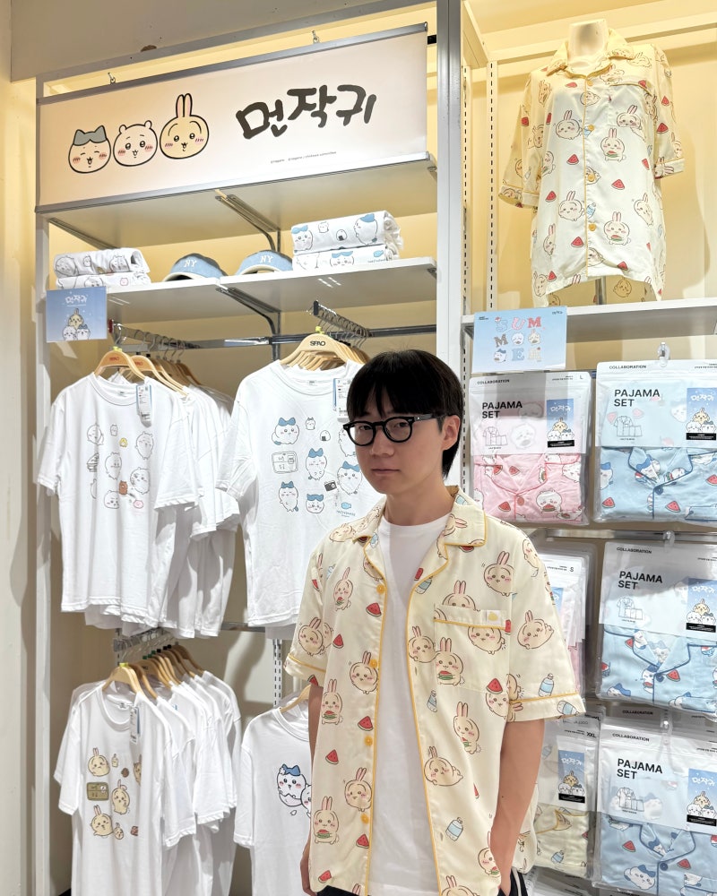 먼작귀 스파오 파자마 잠옷 사이즈 망그러진곰 반팔 티셔츠