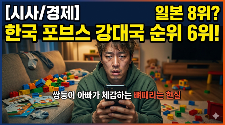  [시사/경제] 포브스 강대국 순위 한국 6위, 일본 8위? 쌍둥이 아빠가 체감하는 뼈때리는 현실