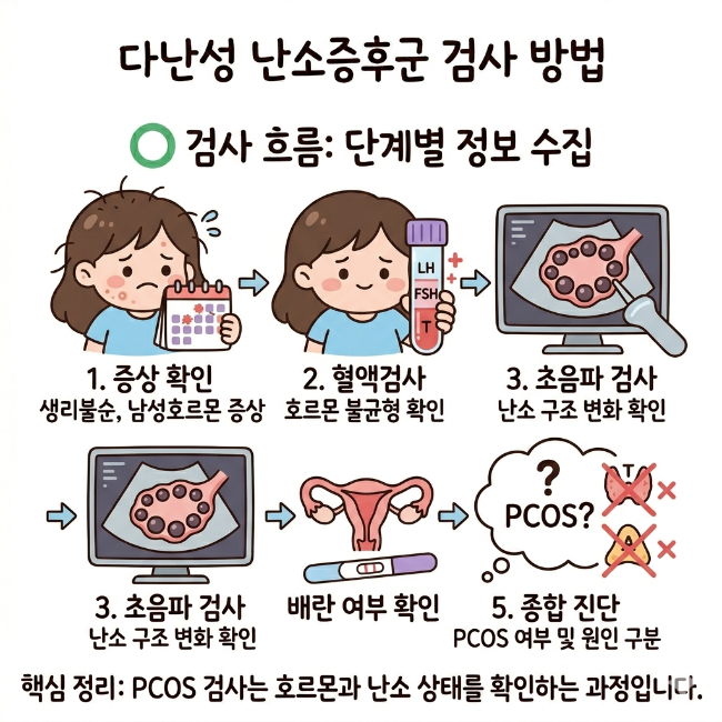 다낭성 난소증후군 검사 방법 총정리｜혈액검사와 초음파 과정