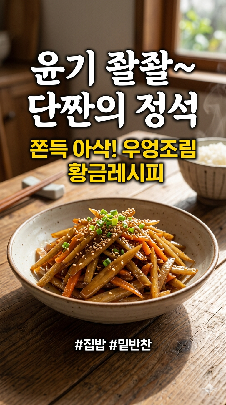 아삭하고 쫀득한 우엉조림 황금레시피, 실패 없는 단짠의 정석