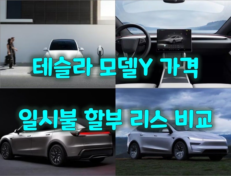 테슬라 모델Y Premium RWD, 롱레인지 구매 비용 총정리 (할부금, 리스 인수비용 비교)