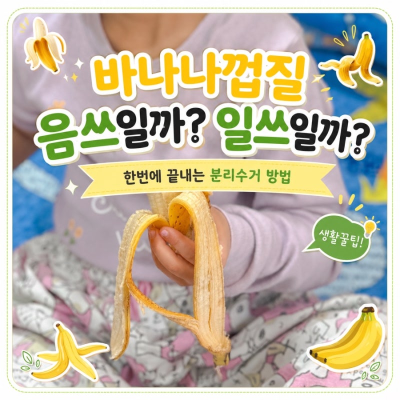바나나껍질 헷갈림 막는 분리수거! 음쓰 일쓰 구분 방법