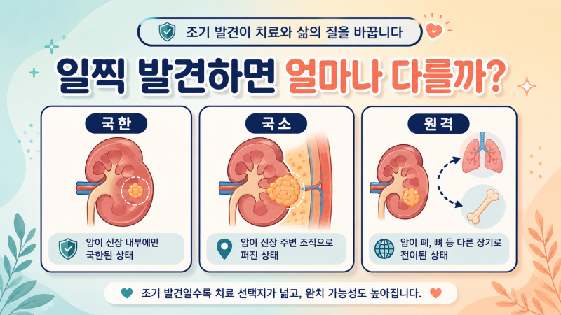 신장암은 발견 시기에 따라 다를까? 단계별 생존율 정리