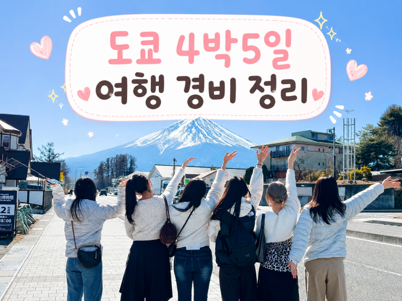 [도쿄 여행 경비 DB] 1월/2월 여자 6명이서 다녀온 4박 5일 도쿄 여행 정산 및 비용 총정리
