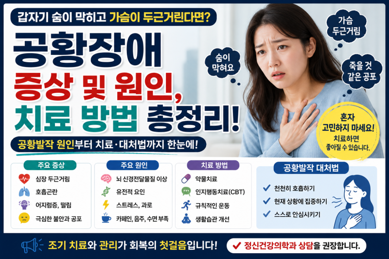 공황장애 증상 및 원인, 치료 방법 총정리