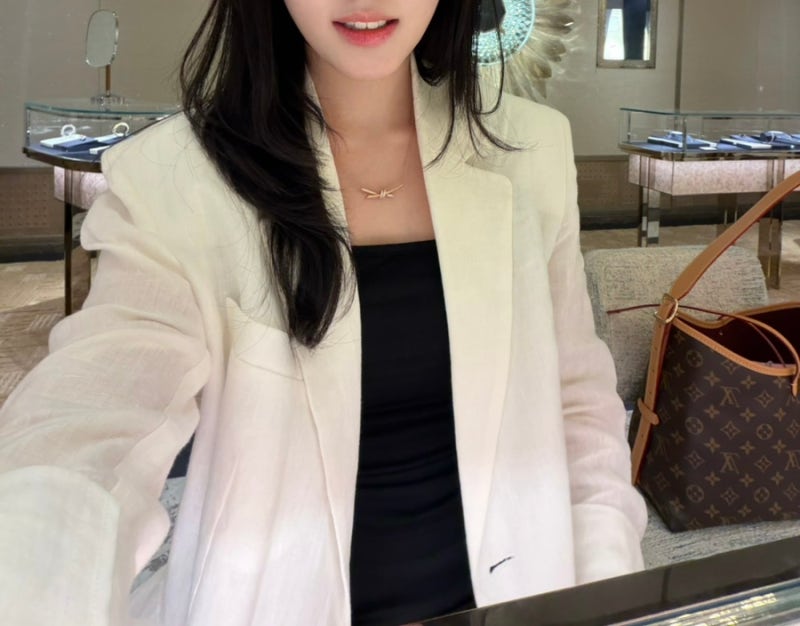착샷) 티파니 노트목걸이 하프파베 로즈골드 후기♥ 가격 포함