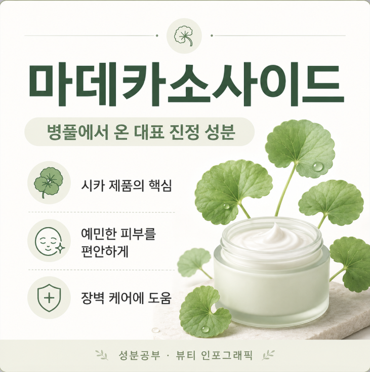 마데카소사이드 효능,시카,병풀추출물이 진정에 좋은 이유