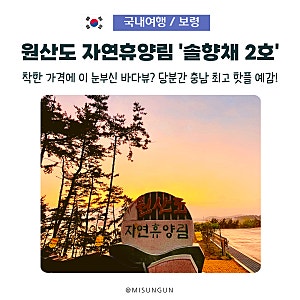 보령 원산도 자연휴양림 솔향채 2호, 직접 가보니 충남 최고 바다 휴양림 예감