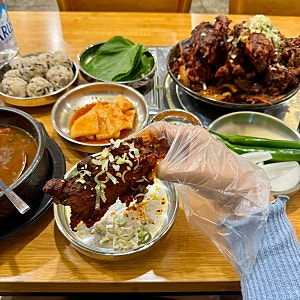 [광진/군자] 매운 뼈구이가 별미인 미소 감자탕 맛집 혼밥 후기