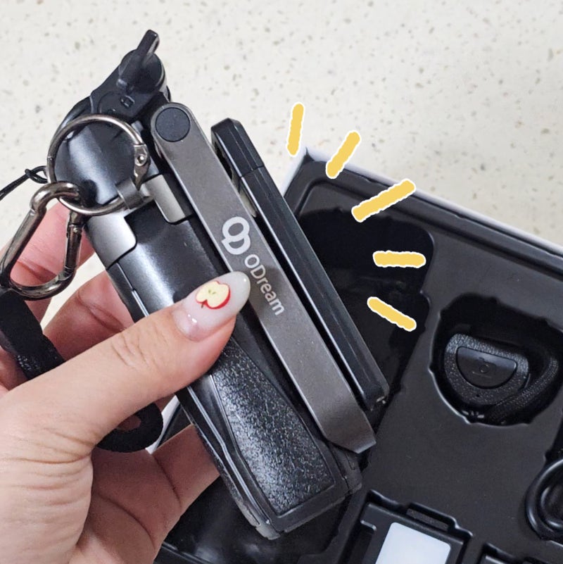 휴대가 편한 가벼운 LED 브이로그 셀카봉추천 오드림 그립샷