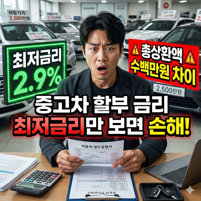 중고차 할부 금리, 최저금리만 보면 손해 보는 이유