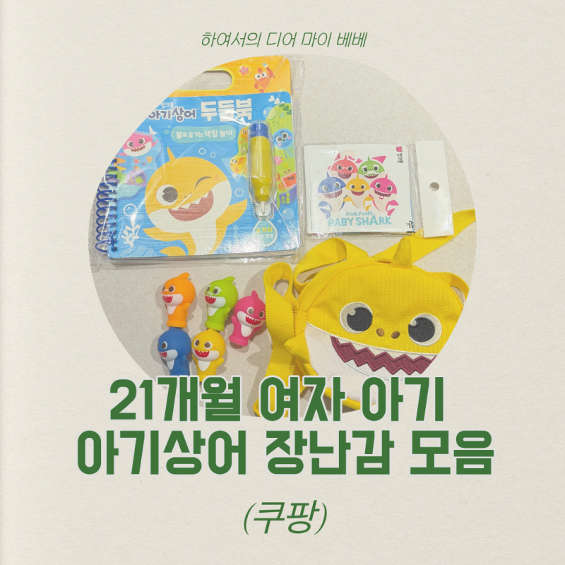 21개월 여아 외출용 아기상어 장난감 모음 (식당,차안,여행)