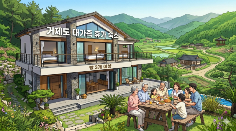 [여름 휴가] 올여름 대가족·공동 육아 여행지 추천! 방 3개 이상 거제 키즈 풀빌라 BEST 3