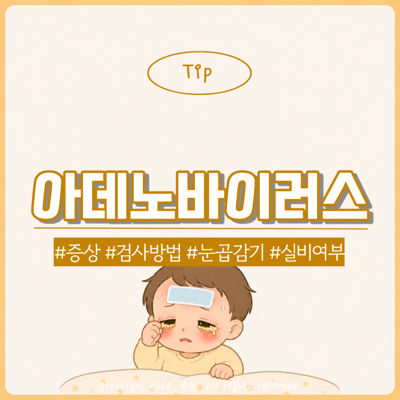 아데노바이러스 검사 방법 및 아기 증상 결막염 눈곱감기 실비 여부 총정리