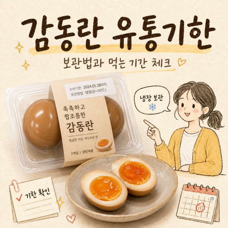 감동란유통기한 며칠일까? 냉장보관과 소비기한 확인법