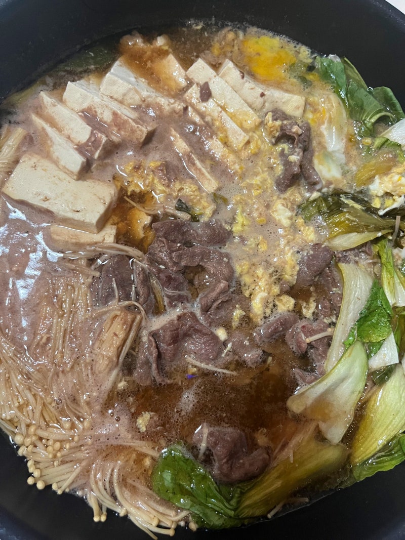 간단 스끼야끼 일본식간장샤브샤브