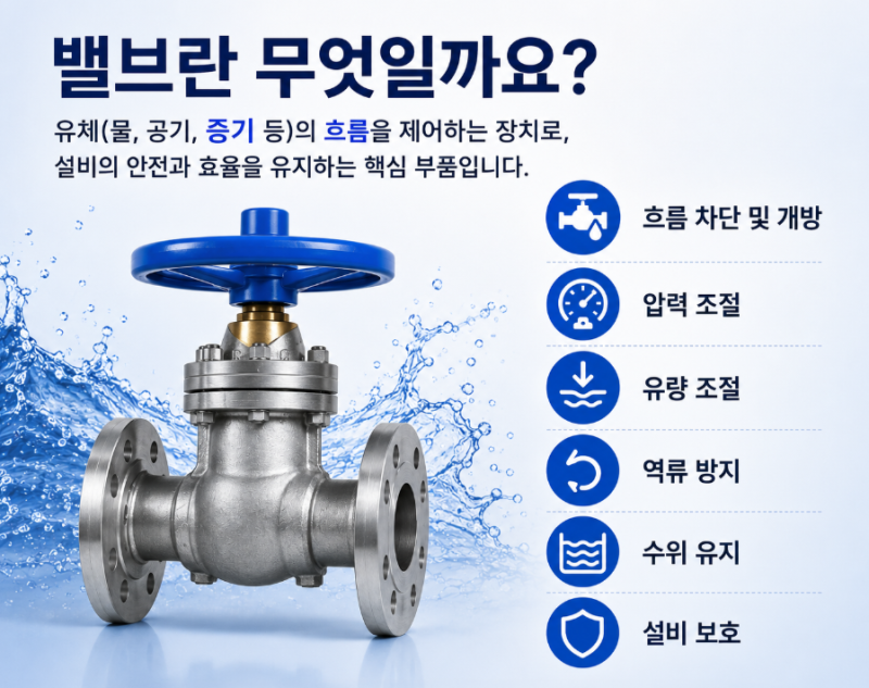 ✅ 밸브의 역할과 종류 총정리 | 감압밸브, 체크밸브, 스트레이너