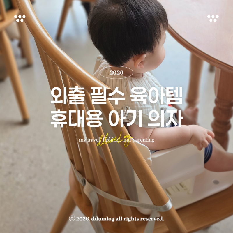 외출 필수 육아템, 봄볼 휴대용 아기의자 추천 사용 후기