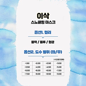 화명동안경 으뜸50안경 도수 스노클링 장비 판매! 물속에서도 선명하게 즐기세요