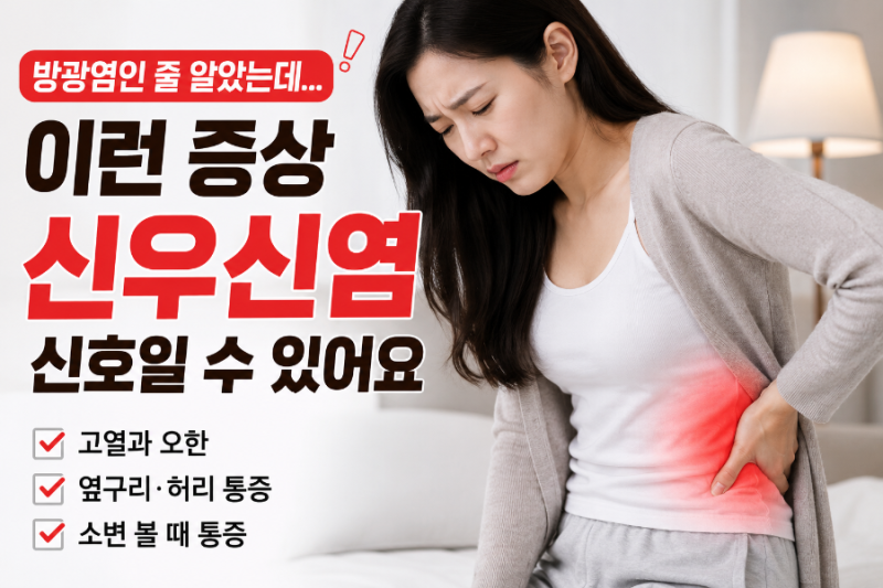 방광염인 줄 알았는데 신우신염? 고열과 옆구리 통증이 있다면 꼭 확인하세요