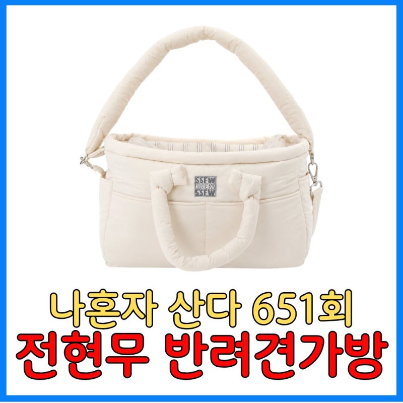 나혼자산다 전현무 강아지 가방 화제! 순무 이동가방으로 주목받은 에쎕떱 SSFW 멜로우백 크....