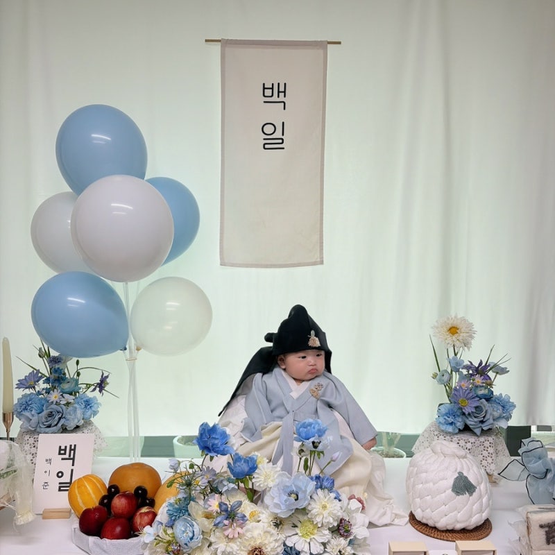 100일상 대여,셀프 100일상 준비 후기,아기 사진 잘 찍는 법