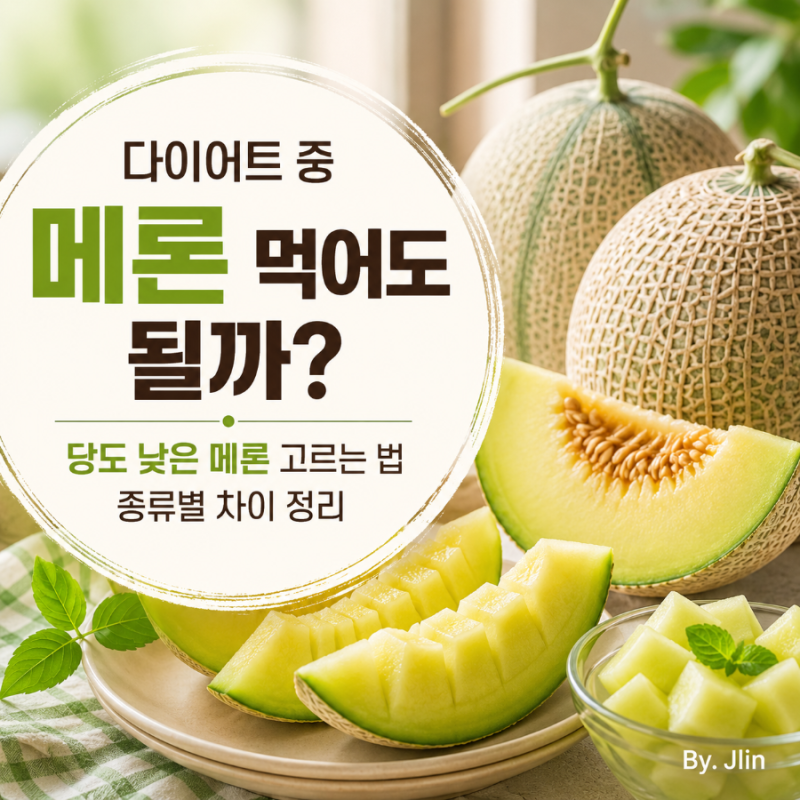 다이어트 중 멜론 먹어도 될까? 당도 낮은 멜론 고르는 법과 종류별 차이 정리