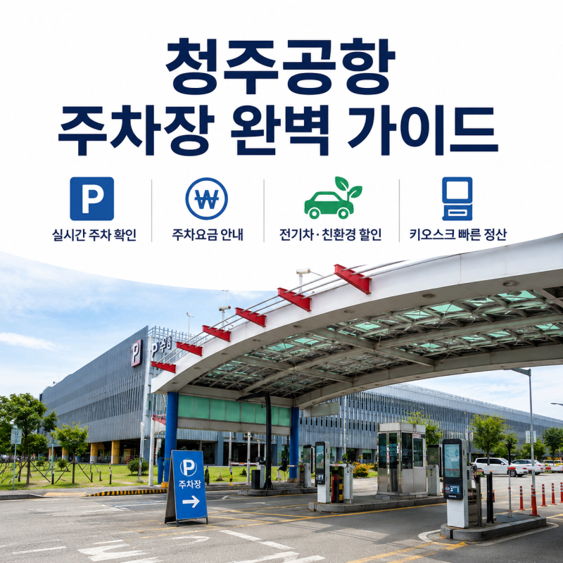 청주공항 주차장 총정리! 실시간 확인부터 할인·출차 무인정산 이용 꿀팁까지