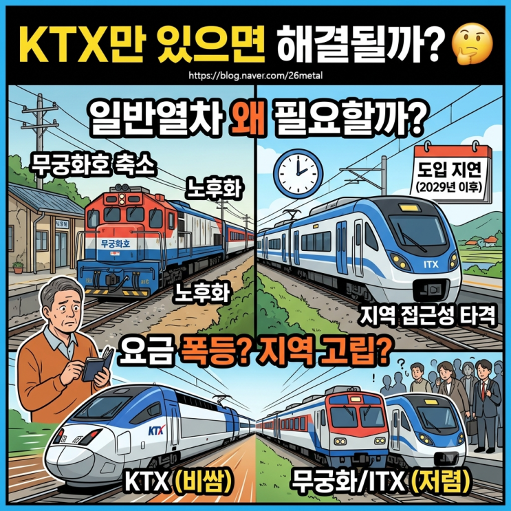  KTX만 있으면 될까? 무궁화호 줄고 ITX-마음 늦어지면 생기는 일