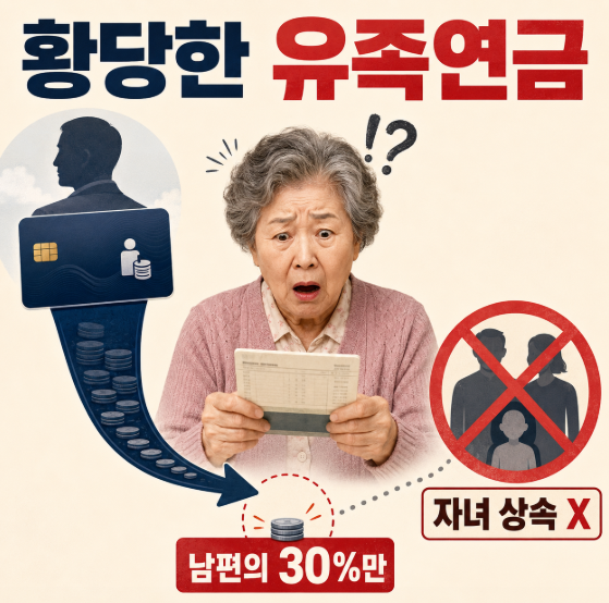 받을 돈 30%만 주는 "황당한 <b>국민연금 유족연금</b>" 자녀는?