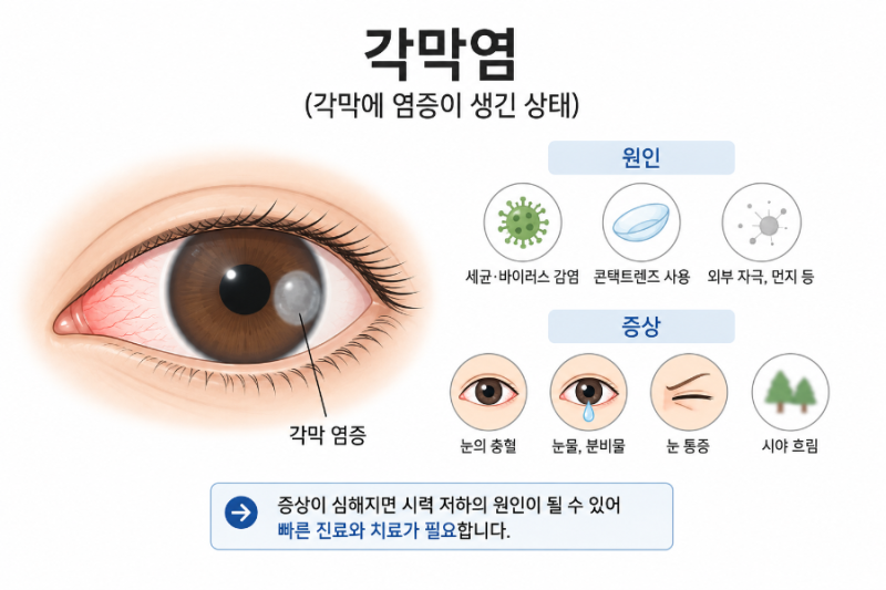 "눈이 충혈되고 아프다면? 단순 결막염인 줄 알았는데?" 시력을 위협하는 '각막염'의 원인, 종....
