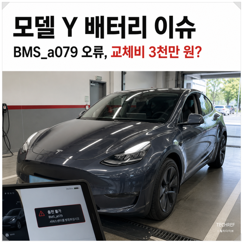 테슬라 모델 Y 배터리 교체비 3천만 원 나온 이유, BMS_a079 오류 때문입니다