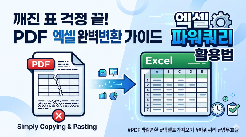 깨지는 PDF 표를 엑셀로 완벽하게 옮기는 가장 깔끔한 방법