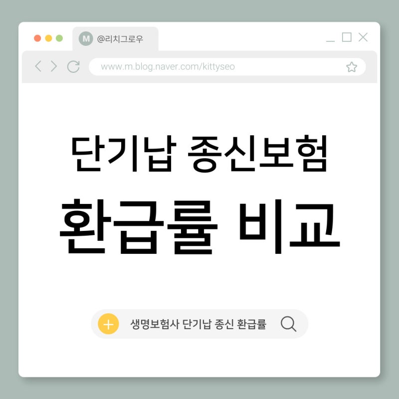 6월 단기납 종신보험 회사별 환급률 비교!