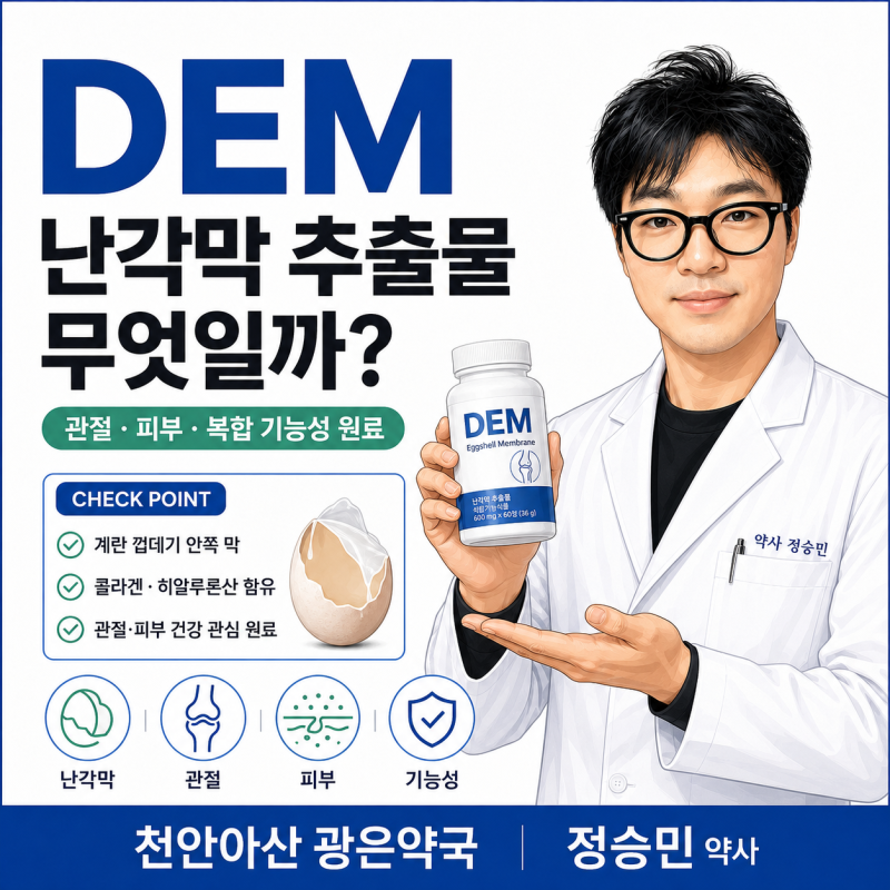 난각막 추출물 DEM, 관절에도 좋고 피부에도 좋다는데 정말 효과가 있을까?주원료 함량, 연구 ....