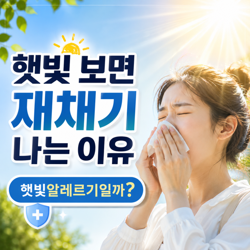 햇빛 보면 재채기 나는 이유, 햇빛알레르기일까?