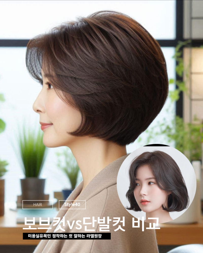 보브컷트와 단발컷트의 차이점이 무엇인가요?