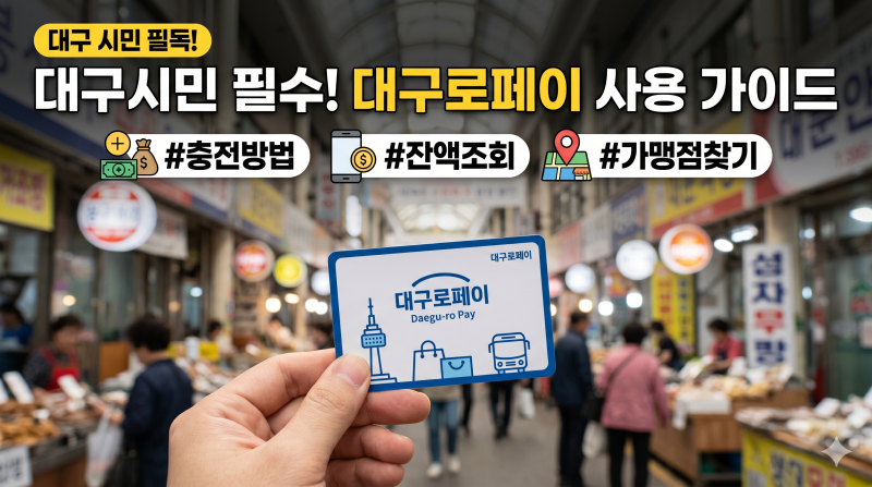 대구 시민 필독! 대구로페이 카드 충전 및 잔액조회 방법과 가맹점 사용처 확인하기