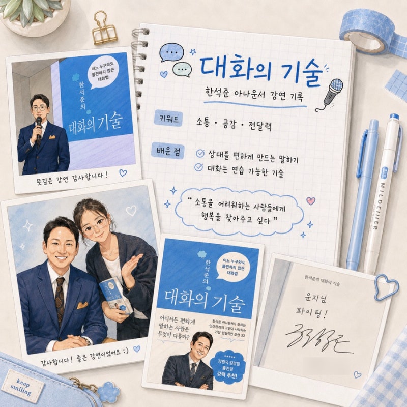 한석준 아나운서 대화의 기술 | 공감도 기술이었다, 엄마와 화해한 강연 후기