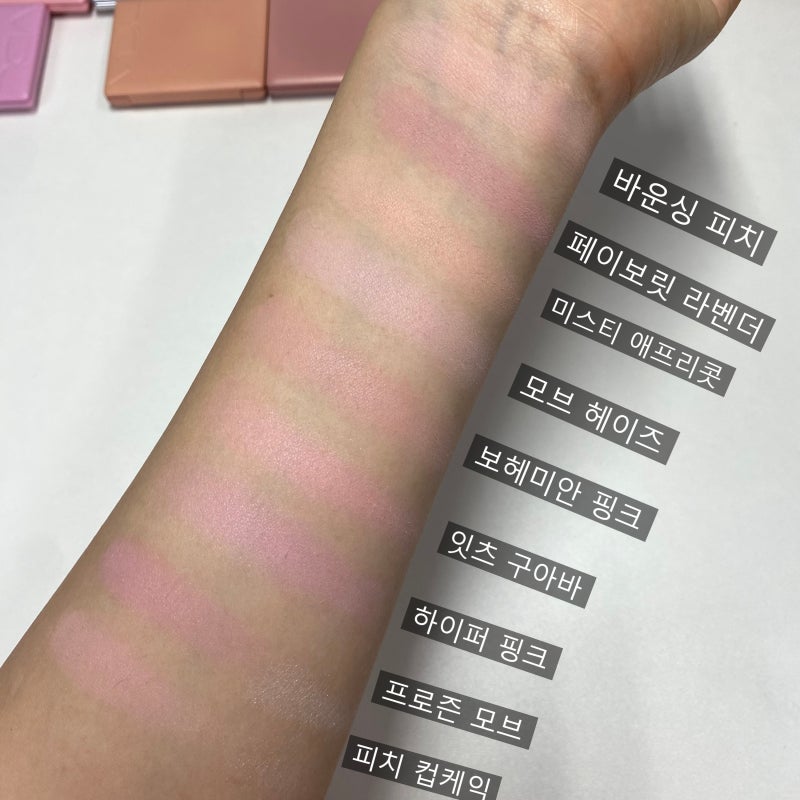 VDL 블러셔 구경하러오실래요?/총 9컬러 발색해봤습니다!