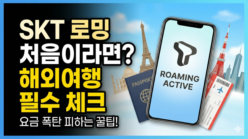 [26년 최신] SKT 로밍, 어떤 요금제가 좋을까? SKT 해외 로밍 확인 필수 | SKT 로밍하는 법 | baro로....