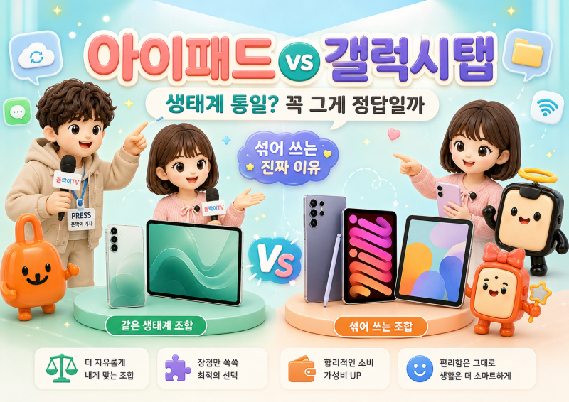 아이패드 vs 갤럭시탭, 꼭 같은 브랜드로 맞춰야 할까?